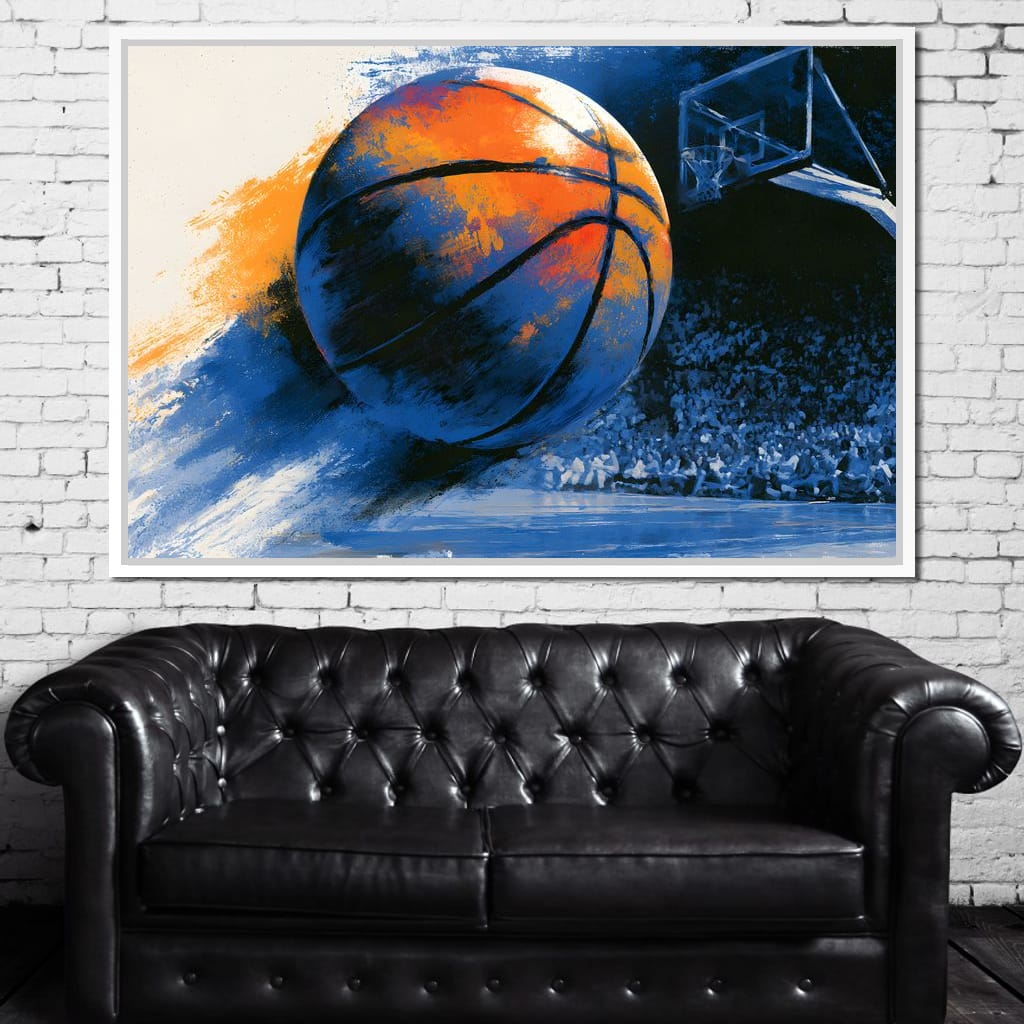 Flight of the Basketball Canvas Wall Art