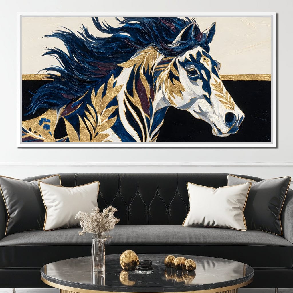 Galloping Midnight Majesty Canvas Wall Art