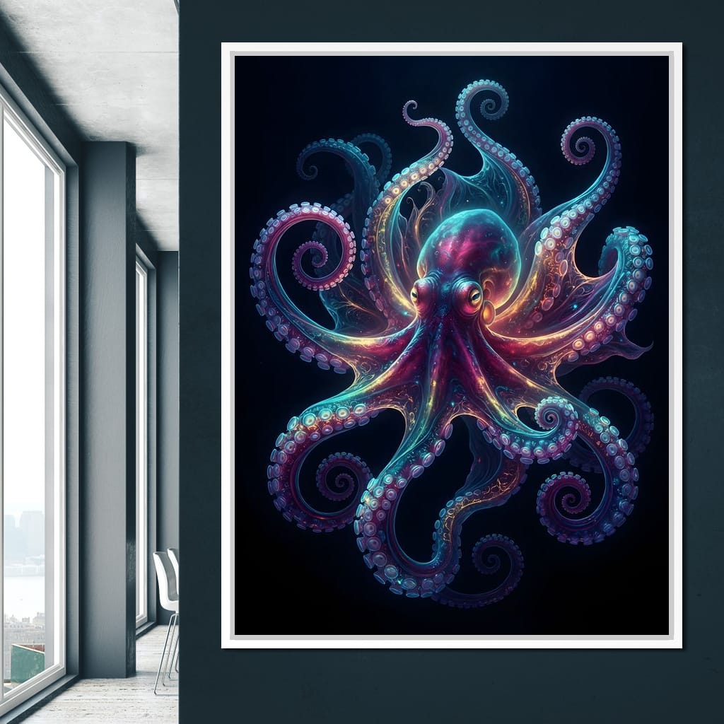 Radiant Rhythms of the Deep Sea Canvas Wall Art