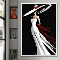 The White Dress - Elegant Silhouette Canvas Wall Art