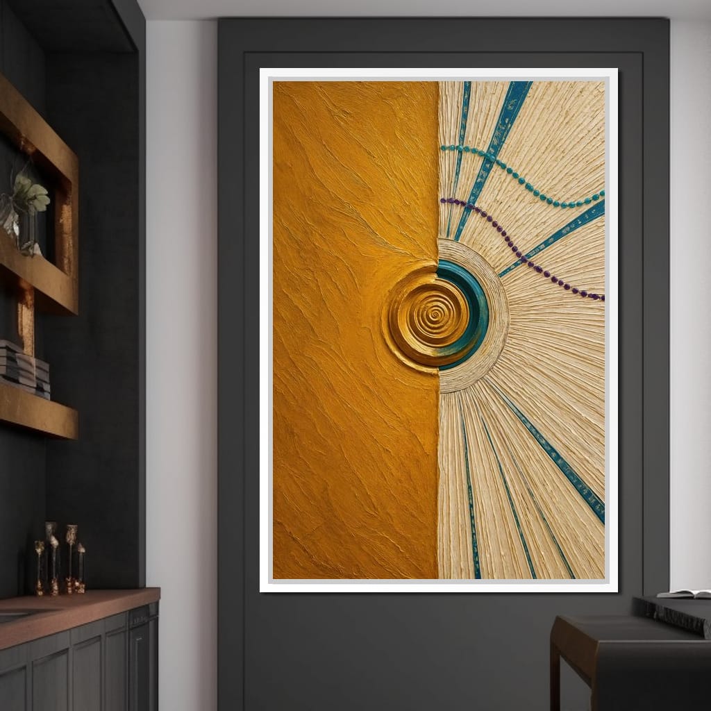 Meditative Sunform Canvas Wall Art