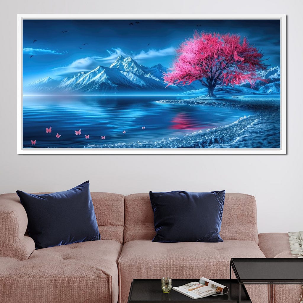 Arctic Sakura Bloom Canvas Wall Art