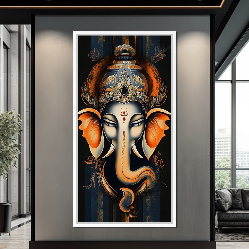Divine Graceful Ganesha's Blessing Canvas Wall Art