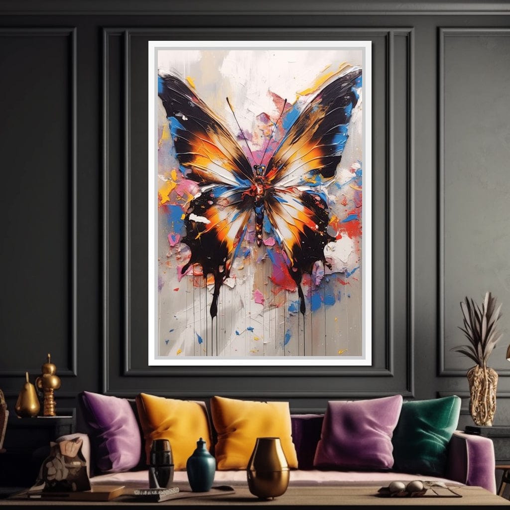 Psychedelic Lepidoptera Canvas Wall Art