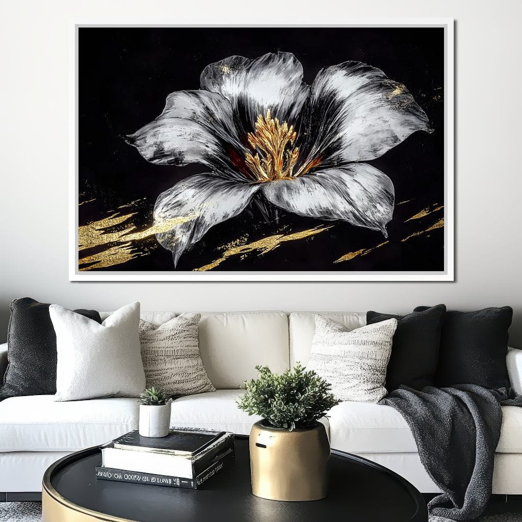 Golden Bloom Harmony Bliss Canvas Wall Art