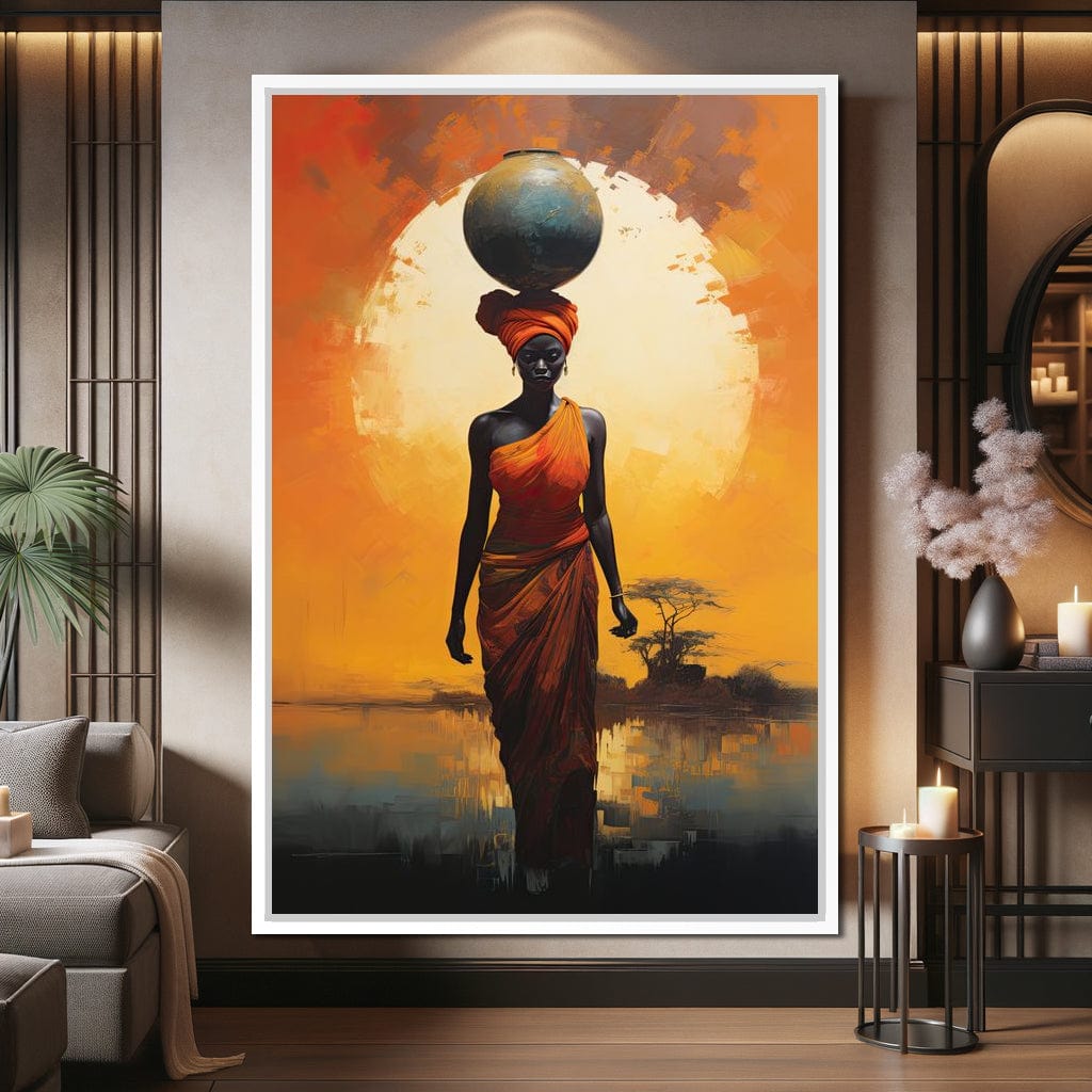 Amber Balance Horizon Canvas Wall Art