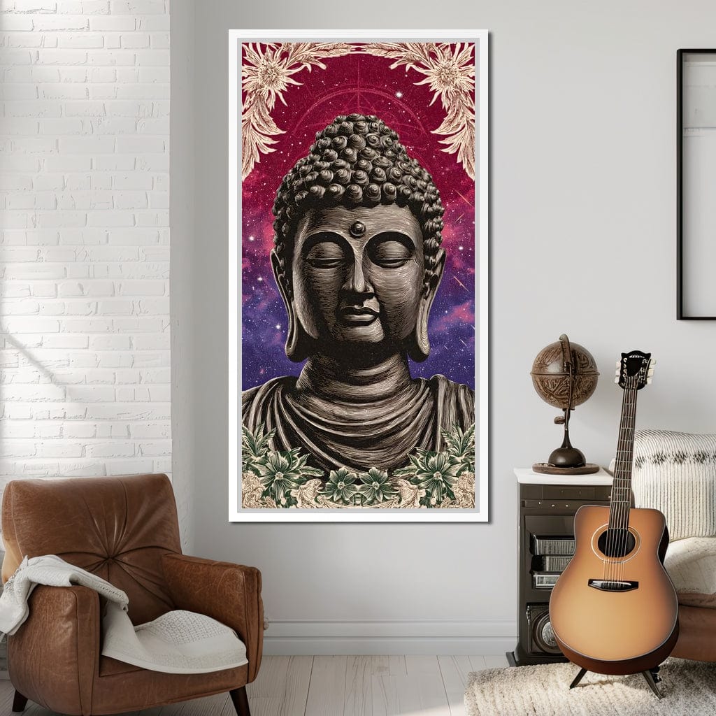 Celestial Buddha Tranquil Flow Canvas Wall Art