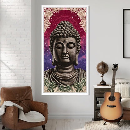 Celestial Buddha Tranquil Flow Canvas Wall Art