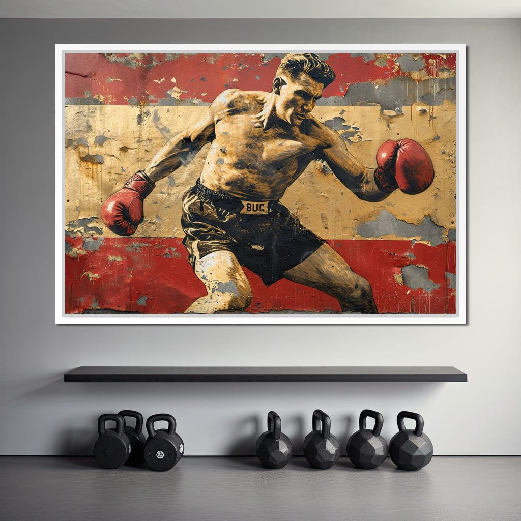 Vintage Boxing Legend Canvas Wall Art