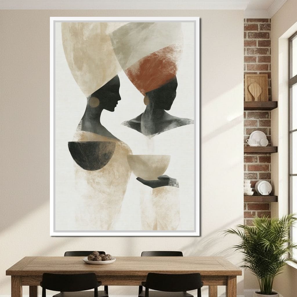 Two Souls Sharing A Morning Ritual Canvas Wall Art