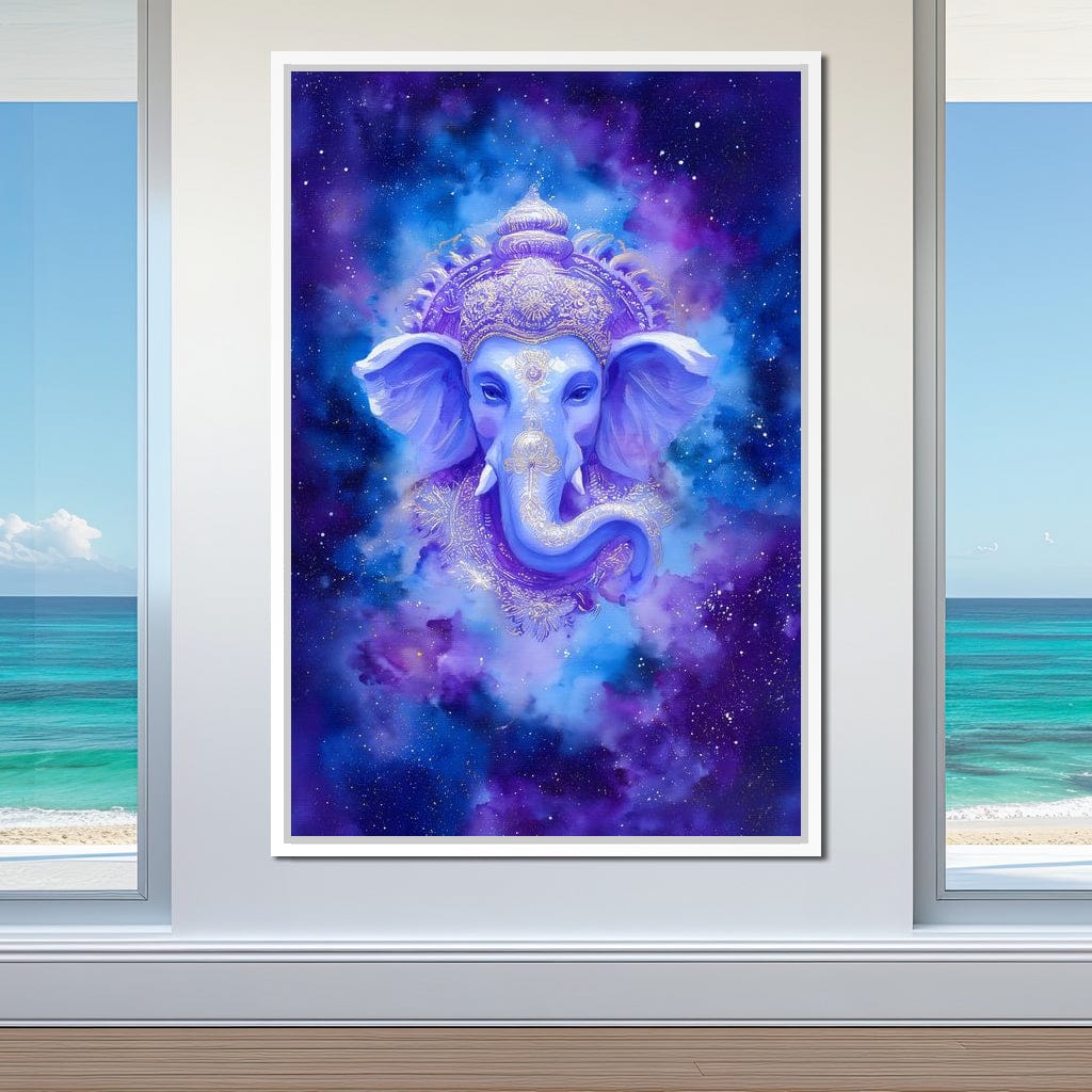 Celestial Ganesha Starlight Canvas Wall Art