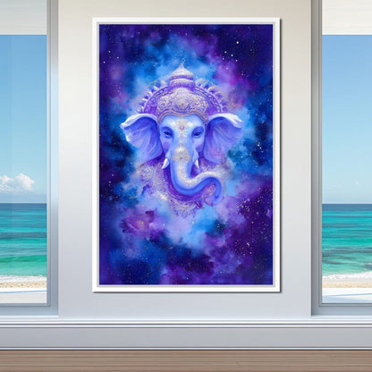 Celestial Ganesha Starlight Canvas Wall Art