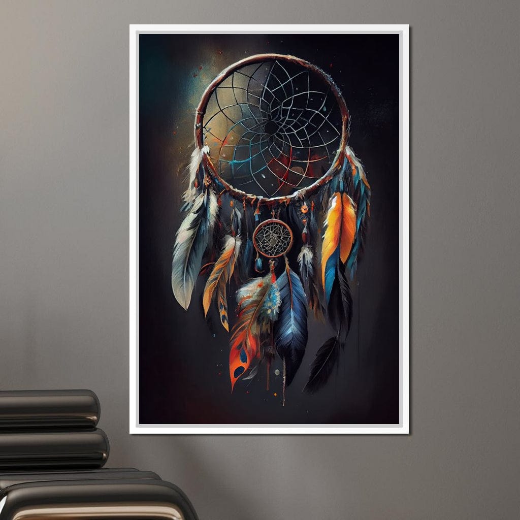 Dreamcatcher & Feathers Canvas Wall Art