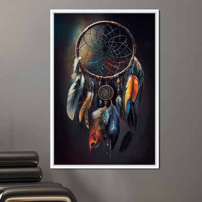 Dreamcatcher & Feathers Canvas Wall Art