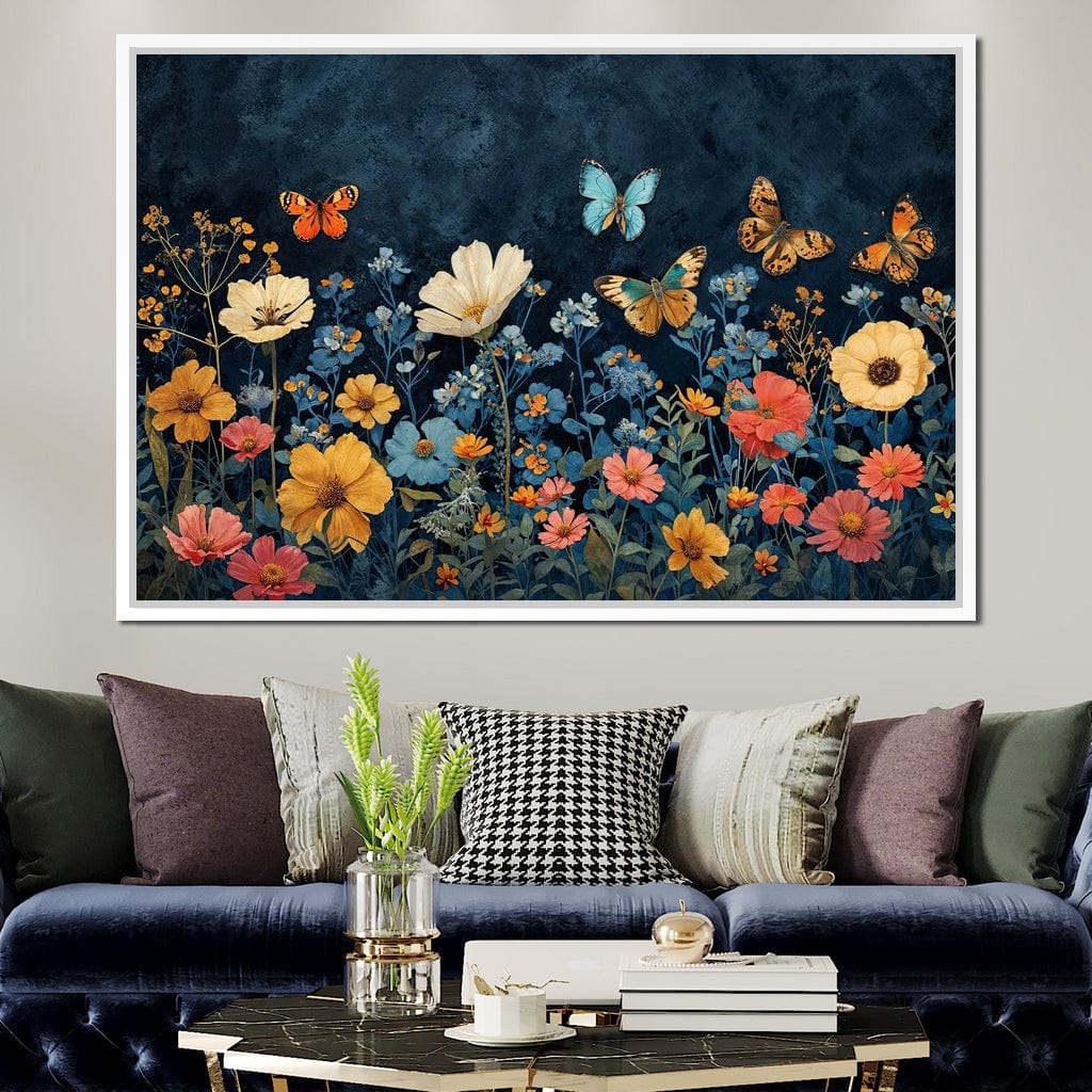 Midnight Blossom Ballet Canvas Wall Art