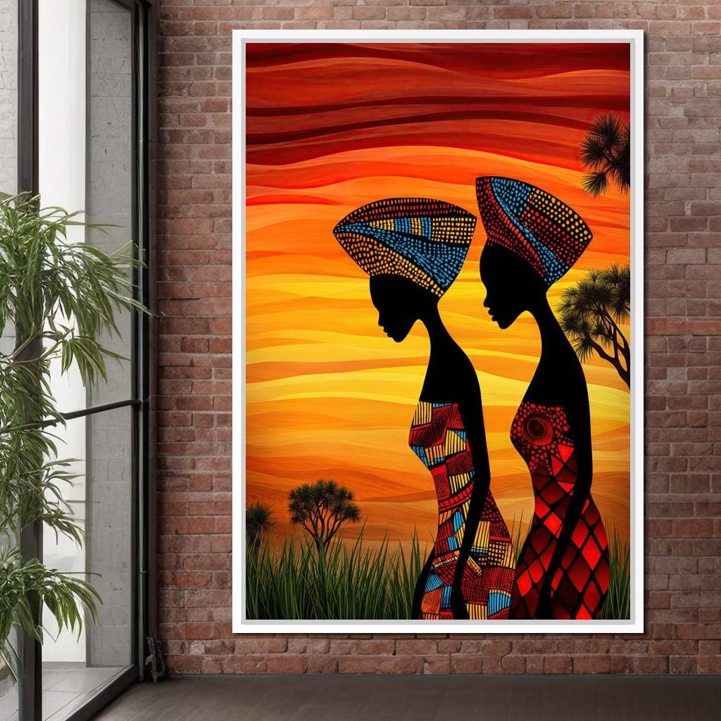 Sisters of the Savannah Canvas Wall Art