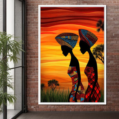 Sisters of the Savannah Canvas Wall Art