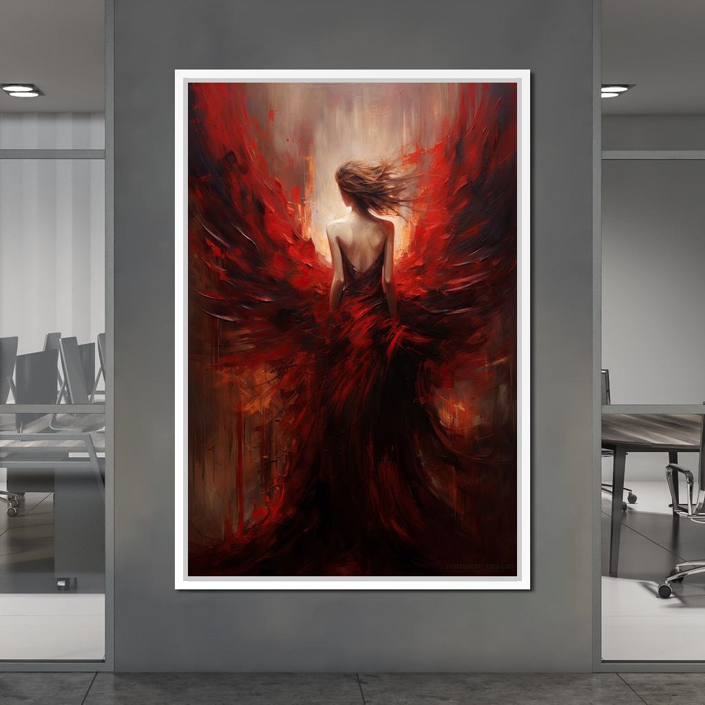 Ethereal Elegance in Shadow Gown Canvas Wall Art