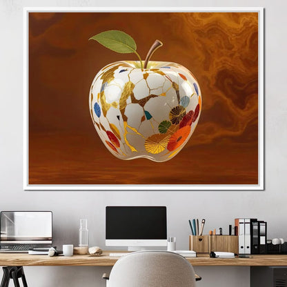 The Kintsugi Apple Canvas Wall Art