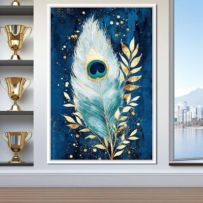 Peacock Plumage Radiance Canvas Wall Art