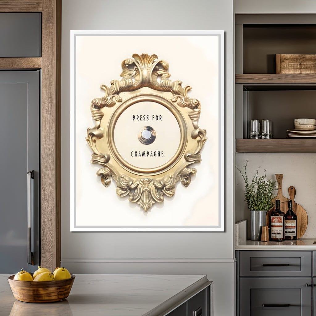 Press for Champagne Canvas Wall Art