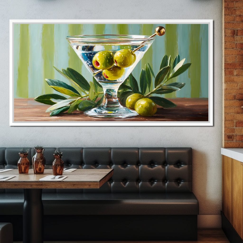 Olive Martini Still Life Delight Canvas Wall Art