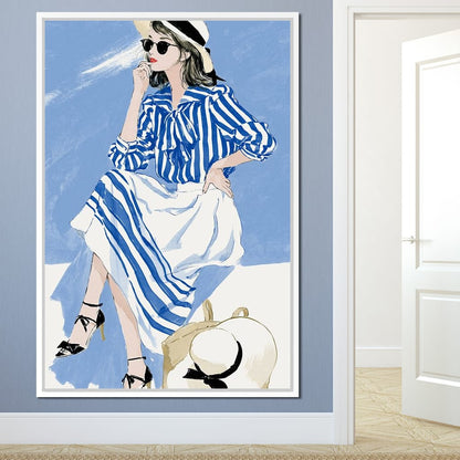 Clear Blue Sky Vacation Canvas Wall Art