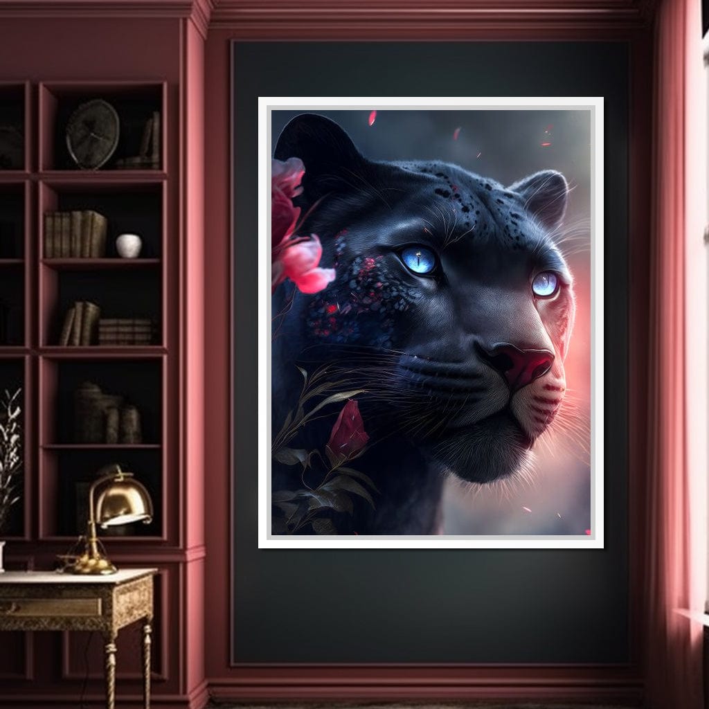 Black Panther Pink Canvas Wall Art
