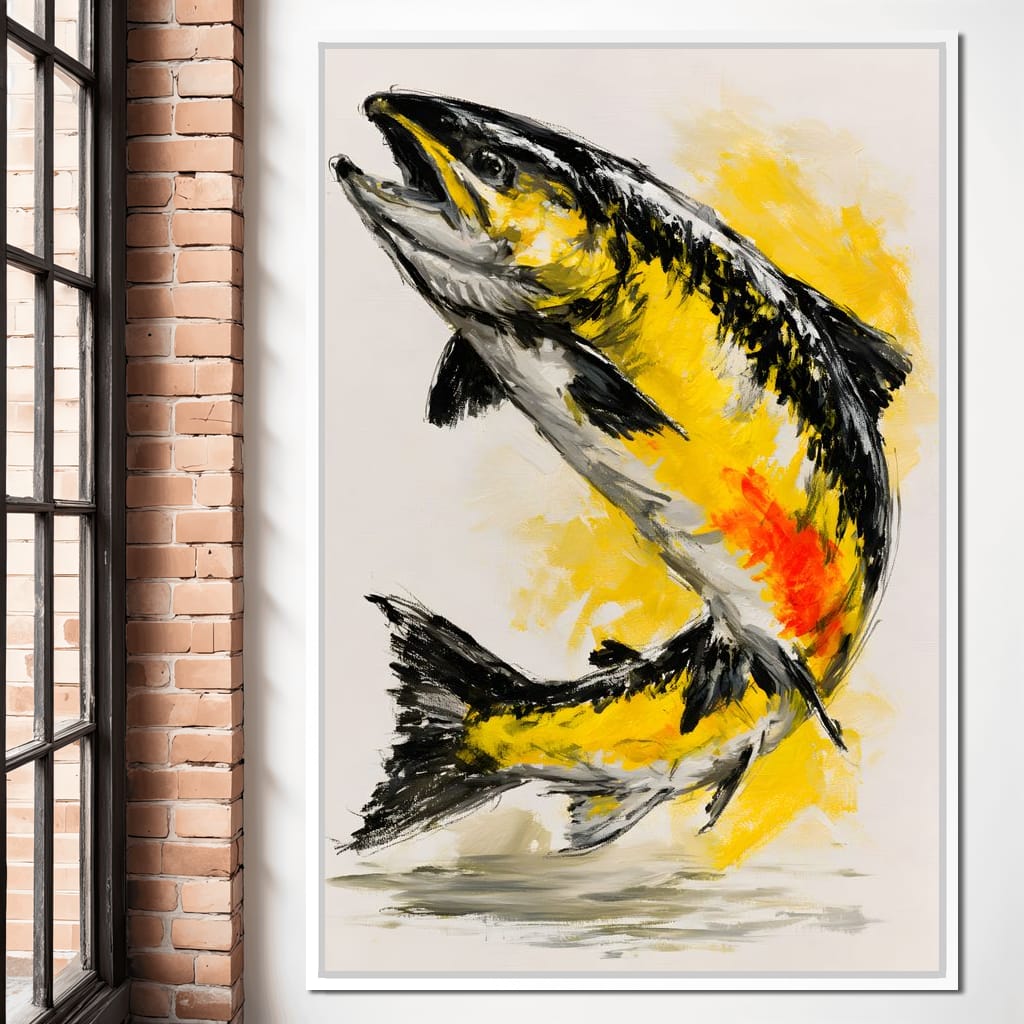 Golden Leap Towards The Morning Sun Canvas Wall Art