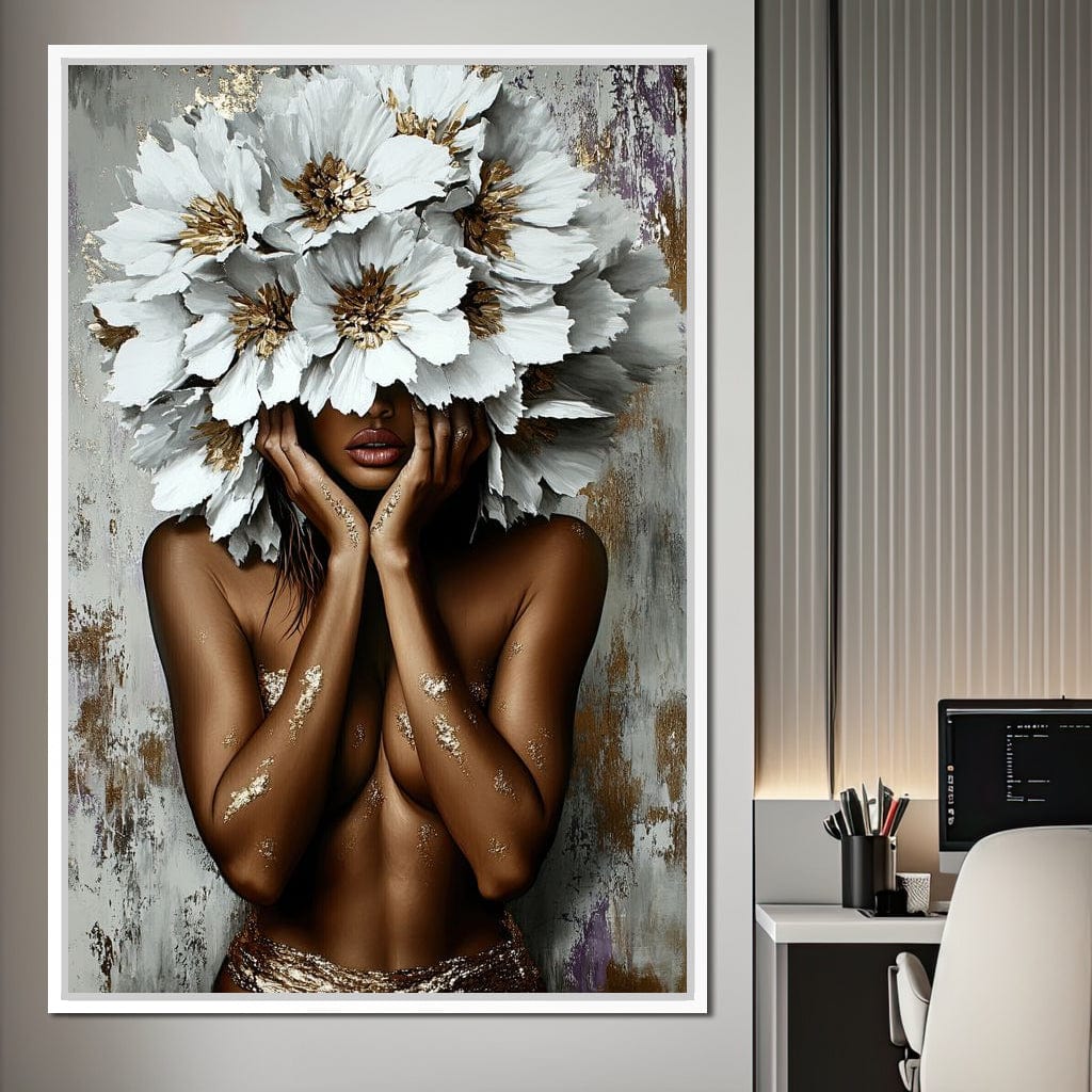 Floral Embrace of Divinity Canvas Wall Art