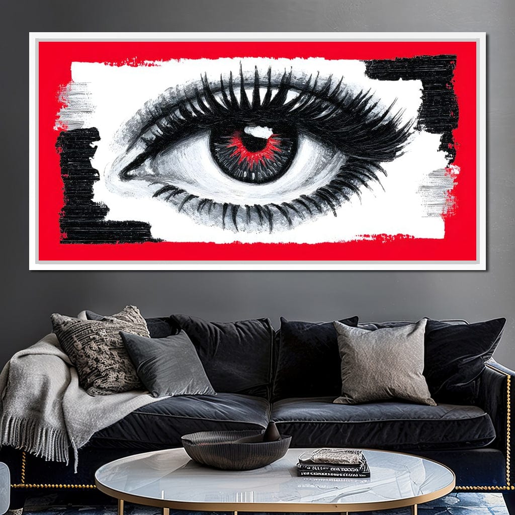 Fiery Sentinel Eye Awakens Canvas Wall Art