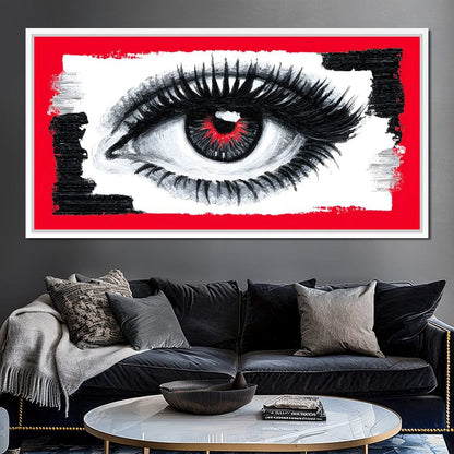 Fiery Sentinel Eye Awakens Canvas Wall Art
