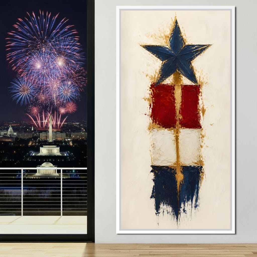 Guiding Star Of The Republic Canvas Wall Art