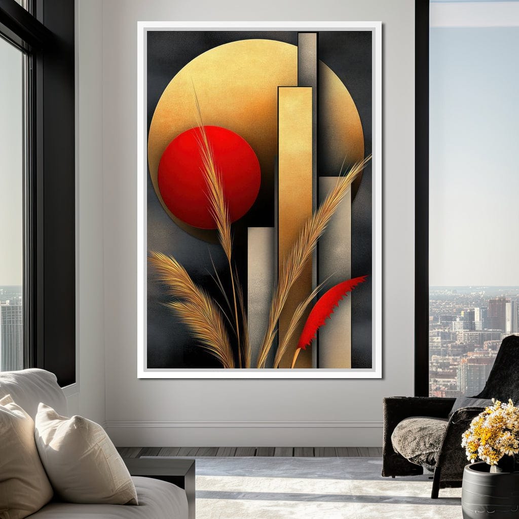 Sunset Geometry Canvas Wall Art