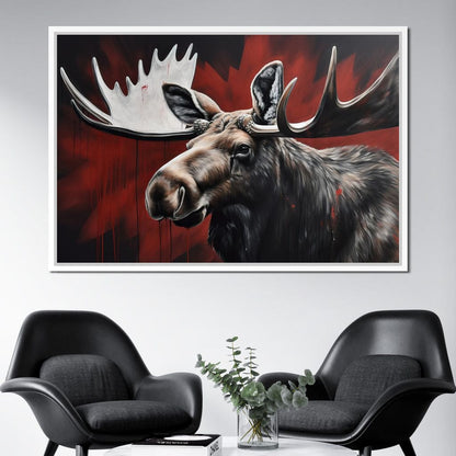 Canadian Moose Canvas Wall Art