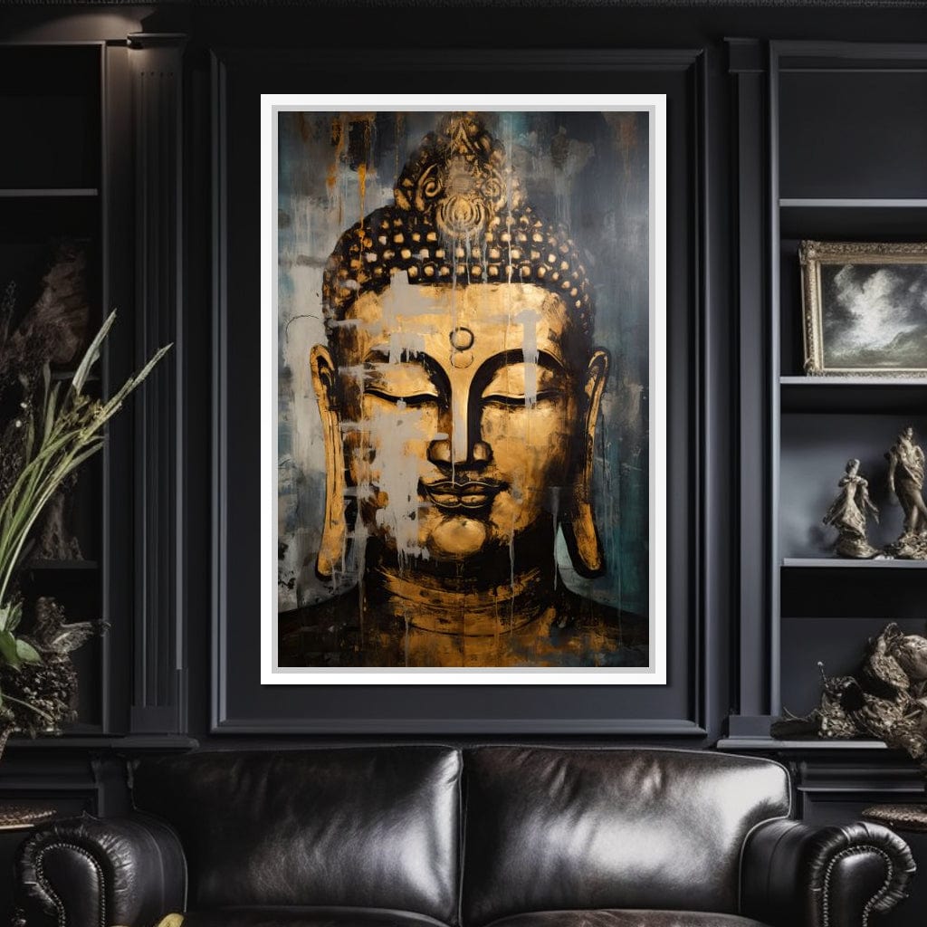 Gracious Golden Buddha Canvas Wall Art