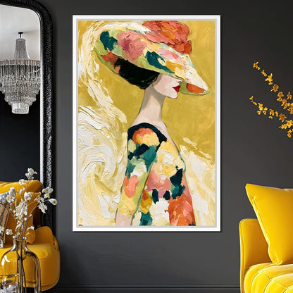 Golden Garden Gala Silhouette Canvas Wall Art