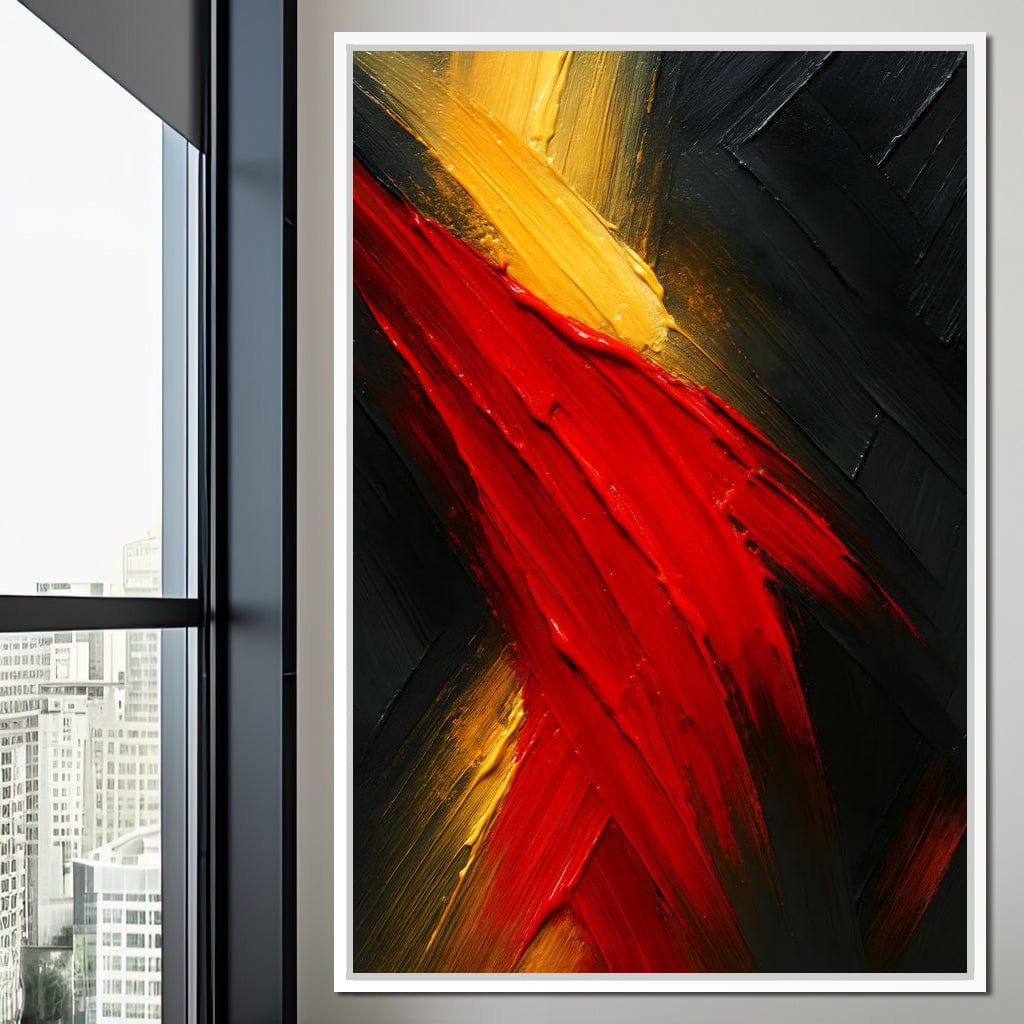 Fiery Fusion of Passion Canvas Wall Art