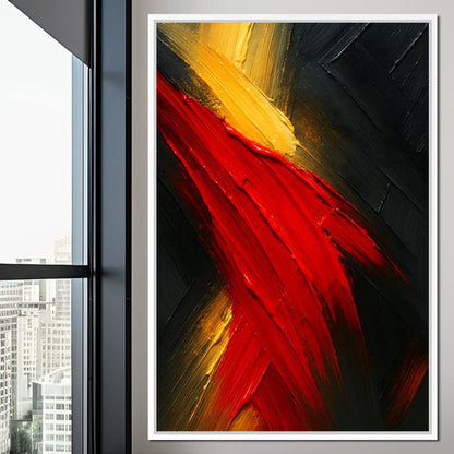 Fiery Fusion of Passion Canvas Wall Art