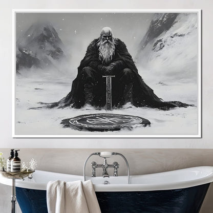 Ancient Nordic Vigilance Canvas Wall Art