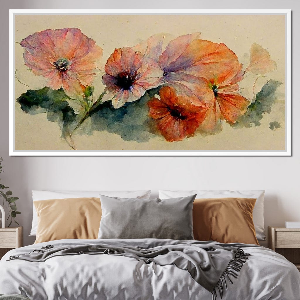 Watercolor Flowers Canvas Wall Art