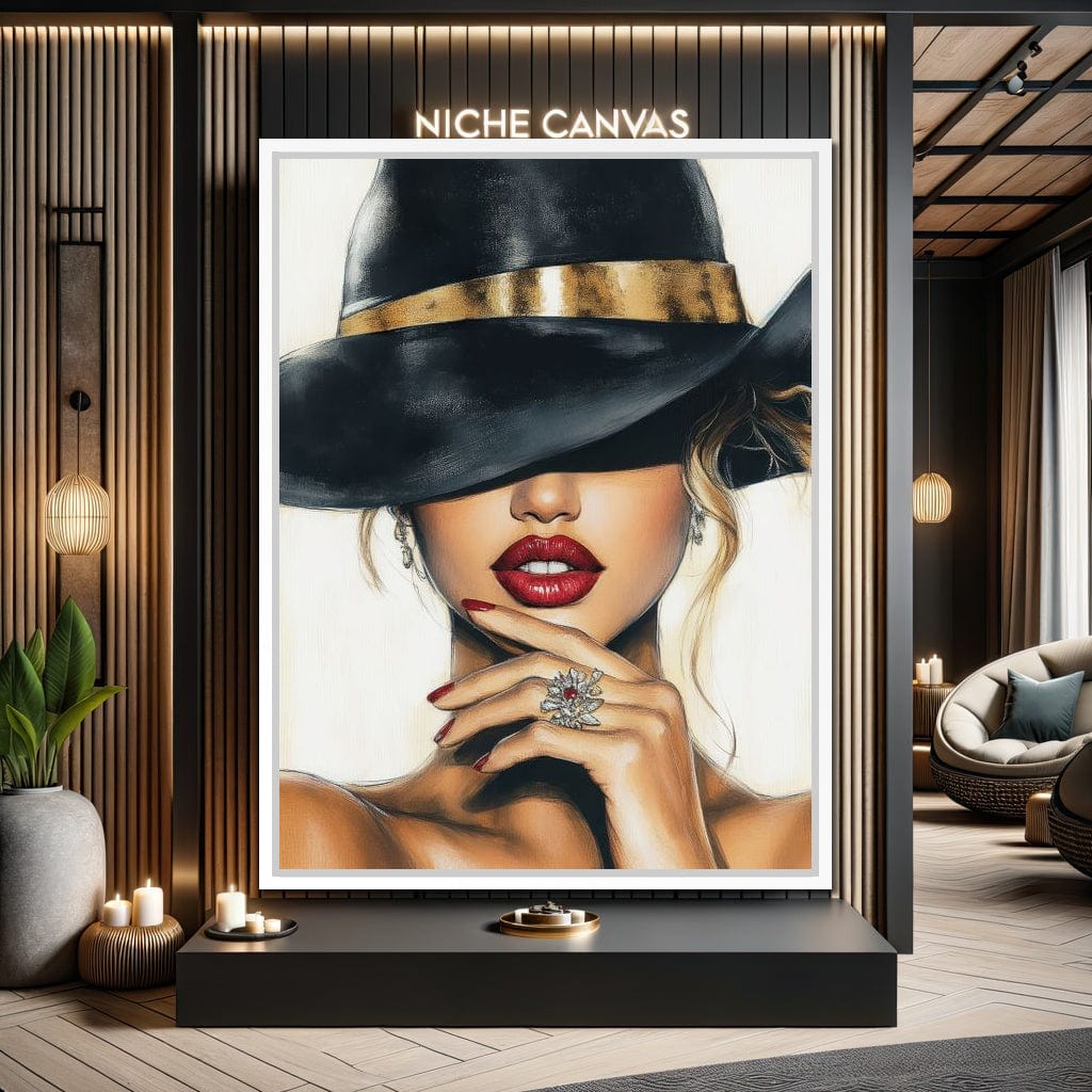 Midnight Allure Elegance Canvas Wall Art