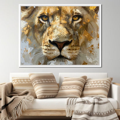 Golden Gaze of the Sovereign Canvas Wall Art