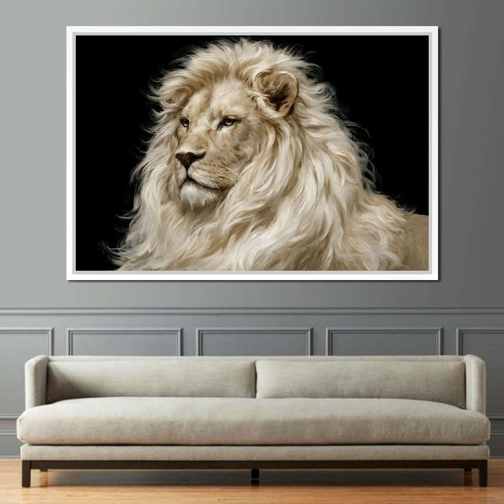 Noble Lion Mane of the Silent Plains Canvas Wall Art