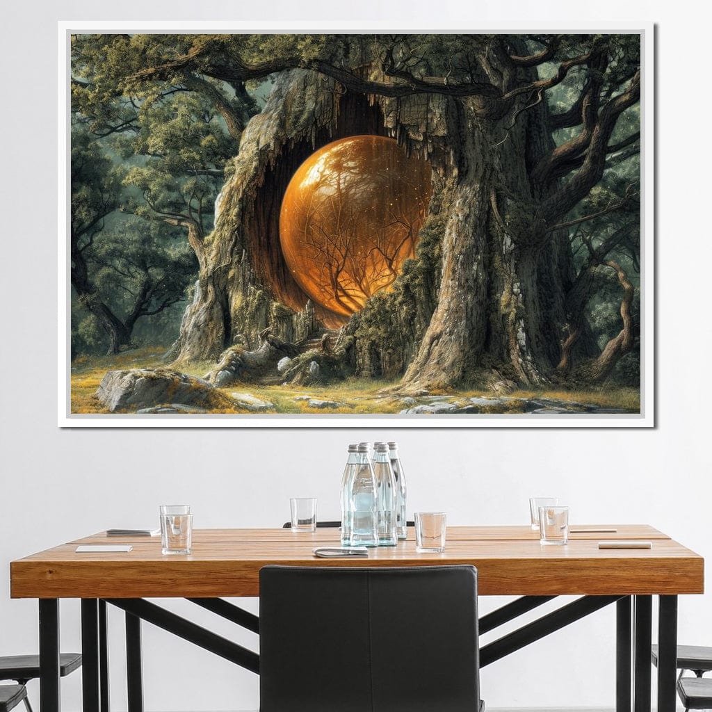 The Glowing Core of Gaia Canvas Wall Art