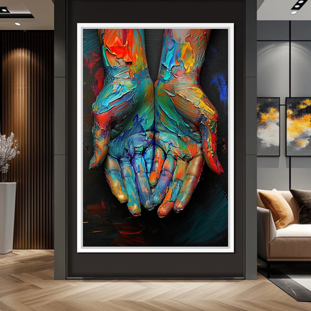 Embrace of Chromatic Hues Canvas Wall Art