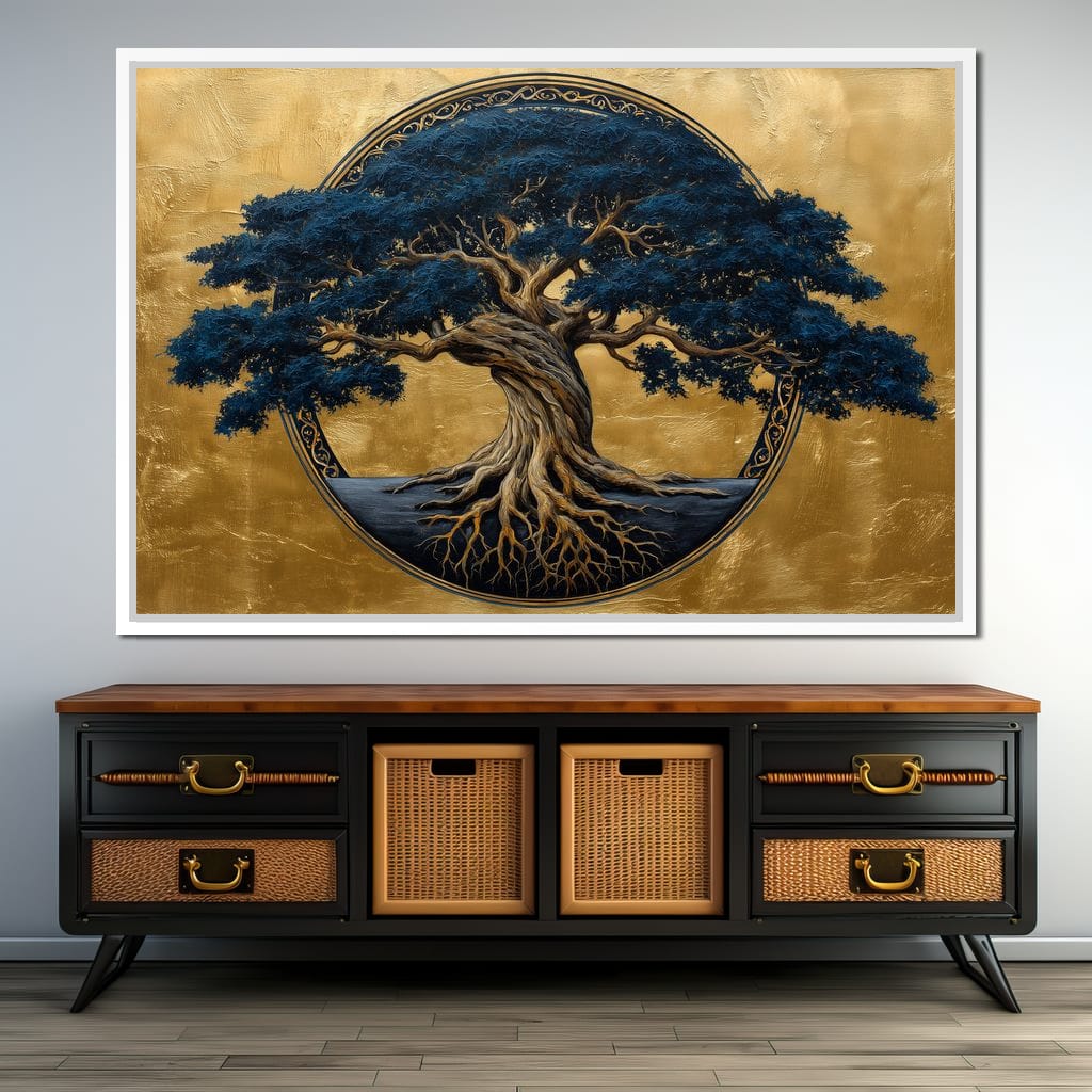 Blue Tree Of Life Canvas Wall Art