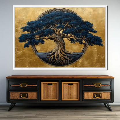 Blue Tree Of Life Canvas Wall Art