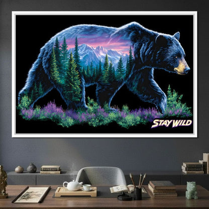 Mountain Spirit Bear Journey Canvas Wall Art