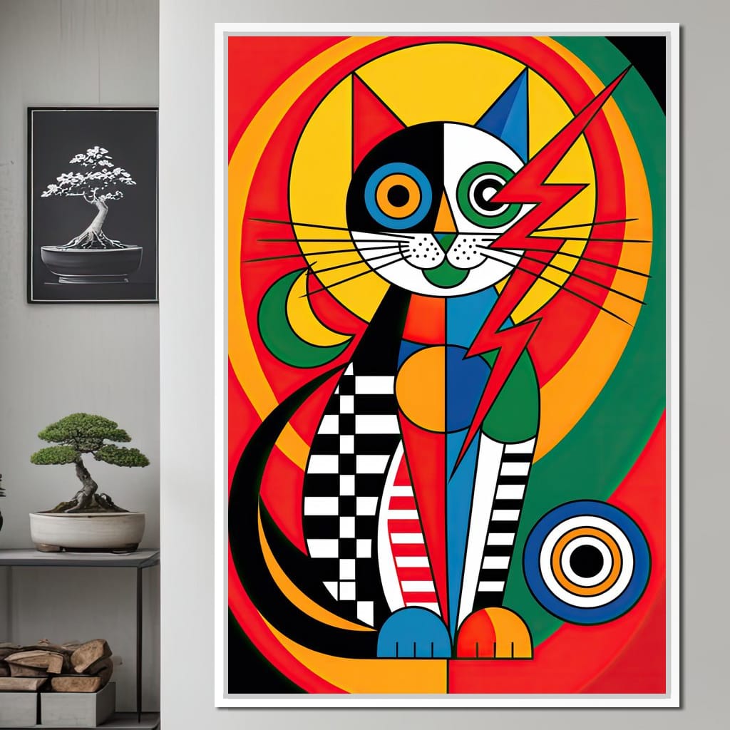 Zap Cat Canvas Wall Art